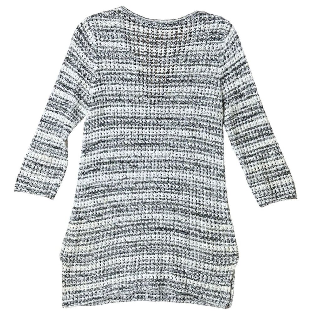 Jeanne Pierre Size M Woman Tunic Sweater 100 % Cotton With Lace-Up Neckline - Picture 3 of 6